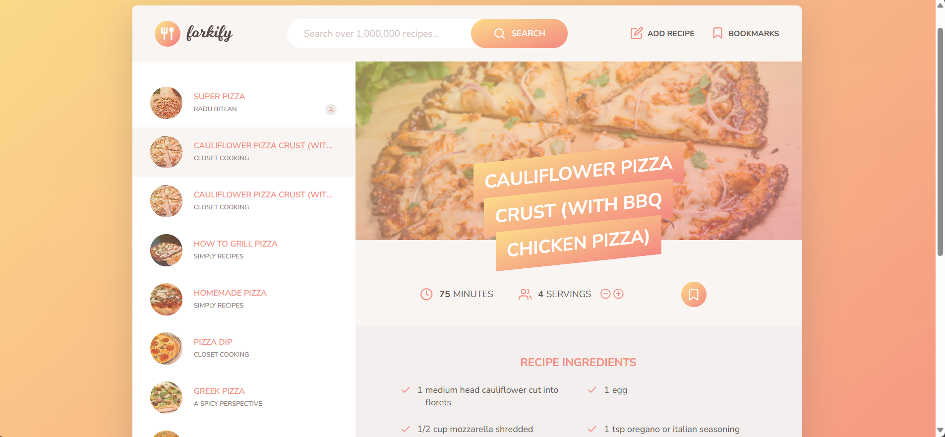 Forkify project image